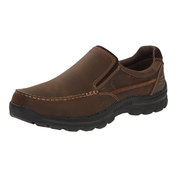 Skechers Other - Skechers Men's Dark Brown Leather Braver Rayland Loafers. Size 10.